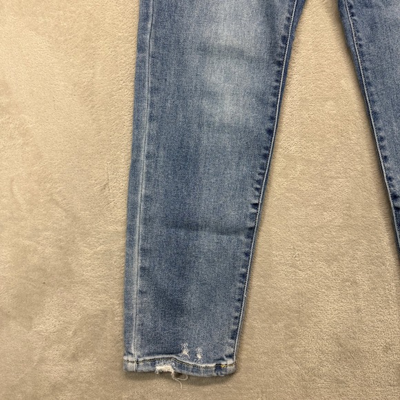 Judy Blue Jeans Womens 3/26 Slim Fit Distressed Light Wash Stretch Tummy Control - Picture 4 of 15